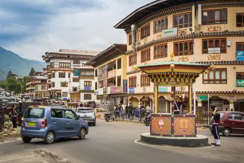 Thimphu, la capital de Bután. 