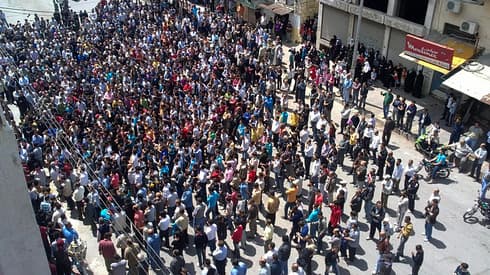 Primavera árabe, 2011. Protesta antigubernamental en Siria. 