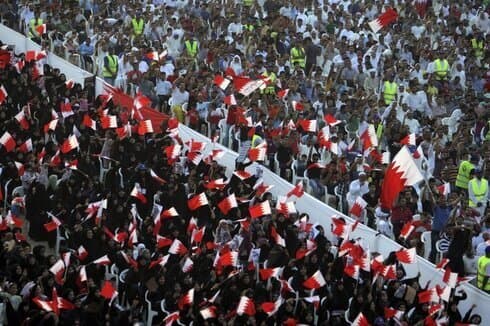 Primavera árabe, 2011. Protestas contra el gobierno en Bahrein. 