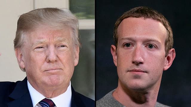 Donald Trump y Mark Zuckerberg. 