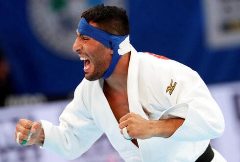 Saeid Molaei en el Campeonato del Mundo de Tokio en 2019. Luego huyó a Alemania. (Reuters) Saeid Molaei en el Campeonato del Mundo de Tokio en 2019. Luego huyó a Alemania.