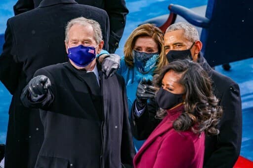 Bush y Obama fueron algunas de las personalidades más destacadas de la investidura. (AFP) Bush y Obama fueron algunas de las personalidades más destacadas de la investidura.
