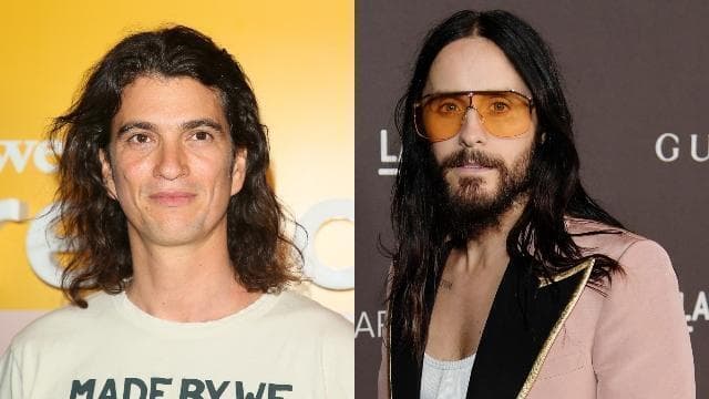 Adam Neumann (izquierda) y Jared Leto.