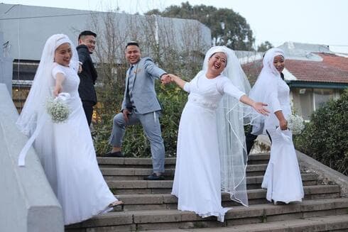 Algunos de los matrimonios que se casaron. 