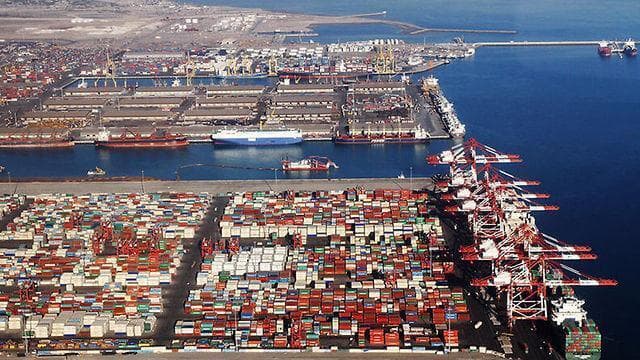 Puerto Shahid Rajaee de Iran. 