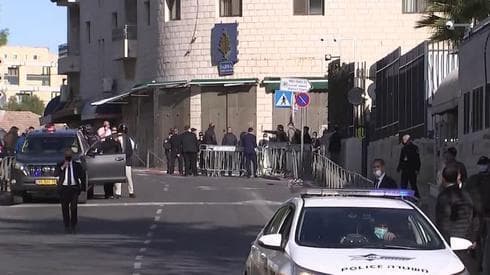 Fuertes medidas de seguridad en el Tribunal de Distrito de Jerusalem y los alrededores. (Contacto) Fuertes medidas de seguridad en el Tribunal de Distrito de Jerusalem y los alrededores.