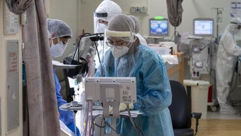 Sala de coronavirus en el Centro Médico Hadassah en Jerusalem. 
