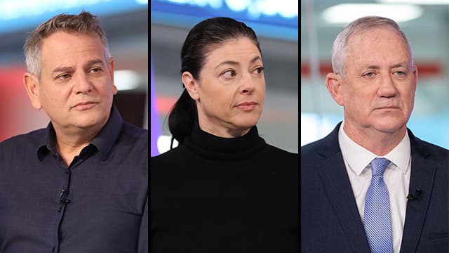 El temor: debilitar el bloque. Nitzan Horowitz (Meretz), Meirav Michaeli (Avodá) y Benny Gantz (Kajol Labán), líderes de partidos de centro-izquierda. (Ynet) Lapid Netanyahu Saar