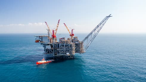 Plataforma de gas Leviathan frente a las costas de Israel. 