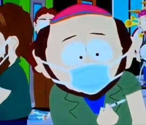 El residente judío de South Park, Gerald Broflovski, recibe la vacuna israelí en el último capítulo de la serie satírica. (Captura de pantalla) El residente judío de South Park, Gerald Broflovski, recibe la vacuna israelí en el último capítulo de la serie satírica.