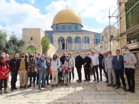 La fundación celebra “el regreso del pueblo de Israel al Monte del Templo después de un año de coronavirus”. (Fundación del Patrimonio del Monte del Templo) Mezquita Jerusalem