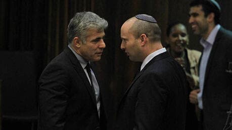Yair Lapid, líder de Yesh Atid y Naftalí Bennet de Yamina. 