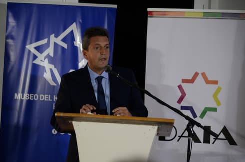 Sergio Massa, presidente de la Cámara de Diputados. (Museo del Holocausto de Buenos Aires) Massa Museo del Holocausto