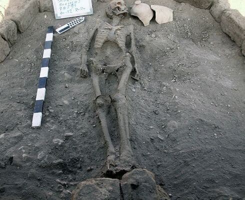 "Es el segundo descubrimiento arqueológico más importante desde la tumba de Tutankamón" (EPA) Esqueleto Egipto