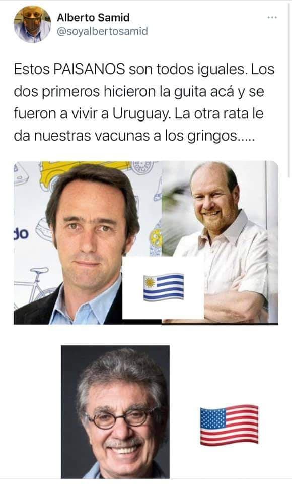 Uno de los tweets publicados por Samid. 