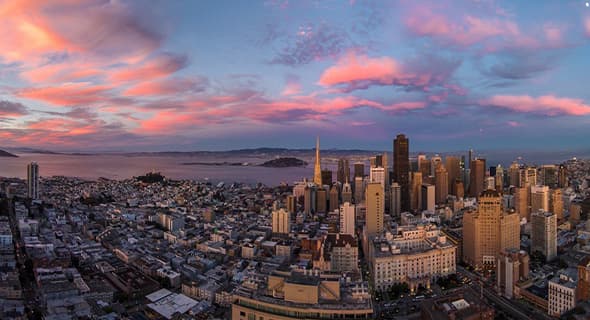 Foto aérea de San Francisco. 