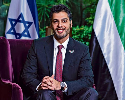 El embajador de los Emiratos Árabes Unidos (EAU) en Israel, Mohammad al Khajah. (Yuval Hen) El embajador de los Emiratos Árabes Unidos (EAU) en Israel, Mohamed al Khaja.