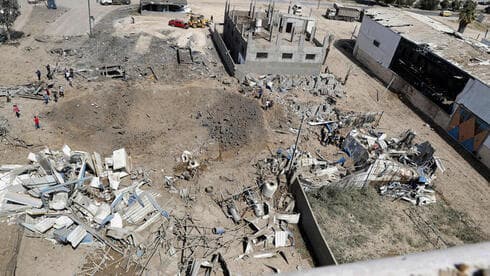 El lugar de uno de los ataques de las FDI en Gaza. 