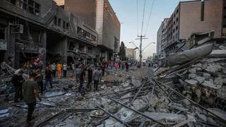 Destrucción en Gaza tras un bombardeo de las FDI contra blancos de Hamás.