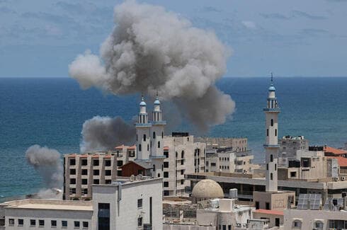 Bombardeo israelí en Gaza.