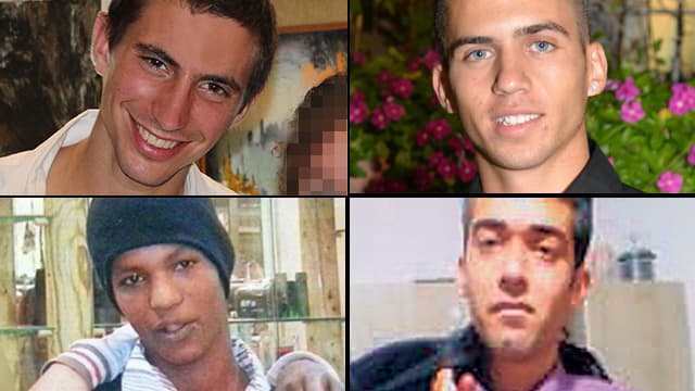 Hadar Goldin, Oron Shaul, Avera Mangistu e Hisham al-Saeed. 