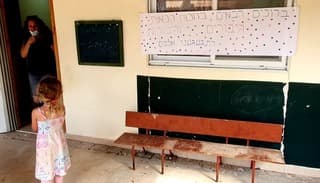 Una escuela de Kfar Aza, cerca de la frontera con Gaza, reabre sus puertas.
