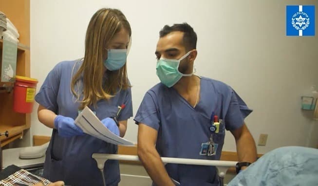 Profesionales de la salud en Hadassah. 