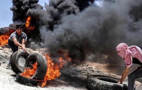 Violentas manifestaciones palestinas en contra del establecimiento del asentamiento Eviatar. (AFP) Protesta Cisjordania