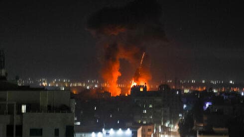 Bombardeo israelí en la Franja de Gaza. 