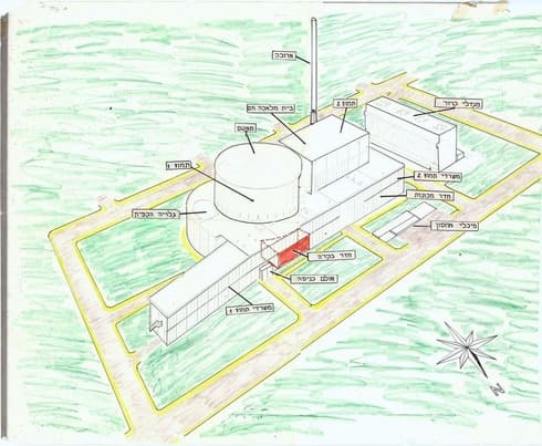Croquis del reactor previo al ataque. 