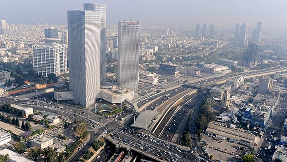Vista aérea de Tel Aviv. 
