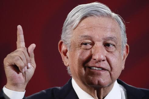 Andres Manuel López Obrador, presidente de México, votó contra Israel en la ONU. (EPA) López Obrador México