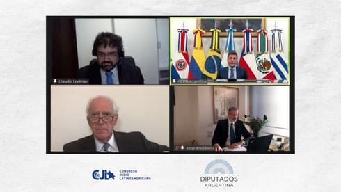 El Foro Parlamentario contra el Terrorismo fue convocado por el Congreso Judío Latinoamericano (CJL) en conjunto con la Cámara de Diputados de Argentina. (CJL ) Massa CJL