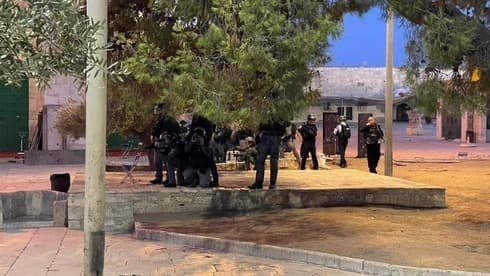 Fuerzas de seguridad en el Monte del Templo.