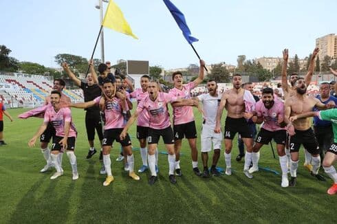 Maccabi Bnei Reineh, del ascenso israelí, le dio un gran susto al Atalanta de Italia. (Gil Nehushtan) Maccabi Bnei Reineh