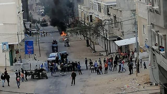 Una inusual manifestación en Gaza en marzo de 2019.