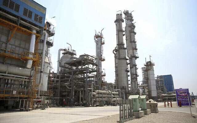 Una instalación petroquímica iraní en la costa norte del Golfo Pérsico. 