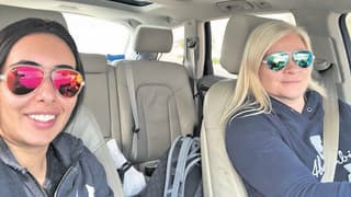 La princesa Latifa y su amiga Tina Jauhiainen.