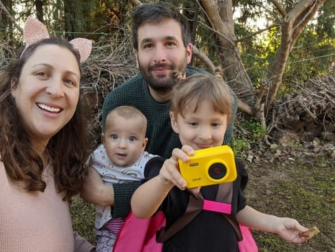 Amit Telem y su familia. 
