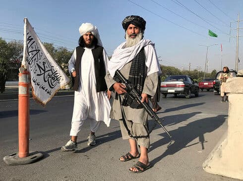 Un puesto de control de los talibanes en Kabul. 