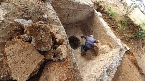 Un antiguo lagar descubierto durante las excavaciones. 