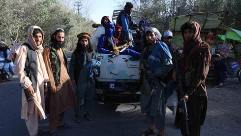 Combatientes talibanes en Kabul. 