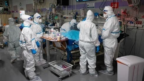 Sala de coronavirus del Centro Médico Sheba. 