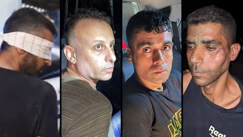 Los cuatro prisioneros que fueron capturados durante la noche después de una persecución de cinco días. (AFP/AP) Los cuatro prisioneros que fueron capturados durante la noche después de una persecución de cinco días.
