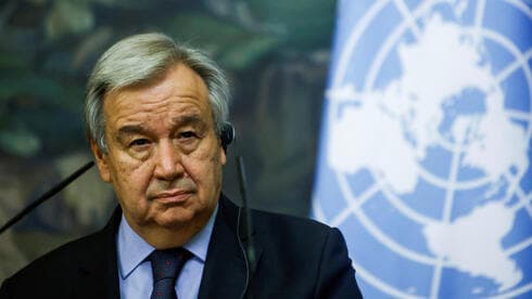 La persona más destacada de la ONU, Antonio Guterres, ha dado justificación a quienes odian a los judíos en todas partes. (Reuters) Antonio Guterres, secretario general de la ONU.