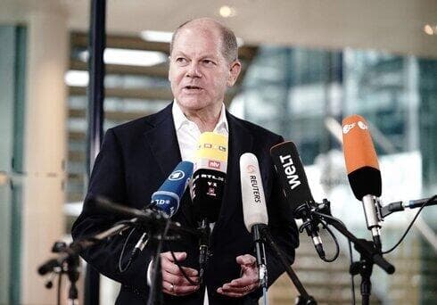 El ministro de Finanzas y vicecanciller alemán Olaf Scholz, líder del partido de centro izquierda SPD que obtuvo la mayor cantidad de votos en las elecciones federales alemanas.  