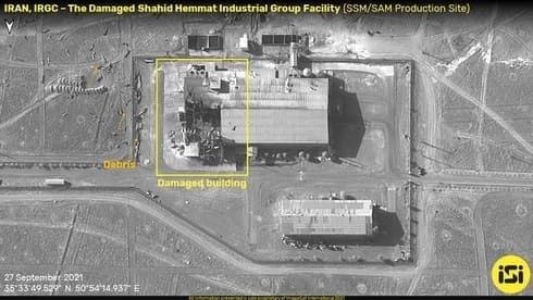 Otra imagen que muestra los daños al almacén de misiles en Irán. (ImageSat International (ISI)) Otra imagen que muestra los daños al almacén de misiles en Irán.