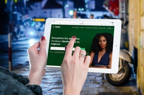 Fiverr, una de las páginas de trabajo freelance más populares del mercado.