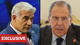 Yair Lapid y Sergey Lavrov. 
