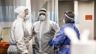 Sala de coronavirus en el hospital Sheba. 